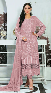 Heavy Faux Georgette with Sequence Embroidered work & Khatli work Suit